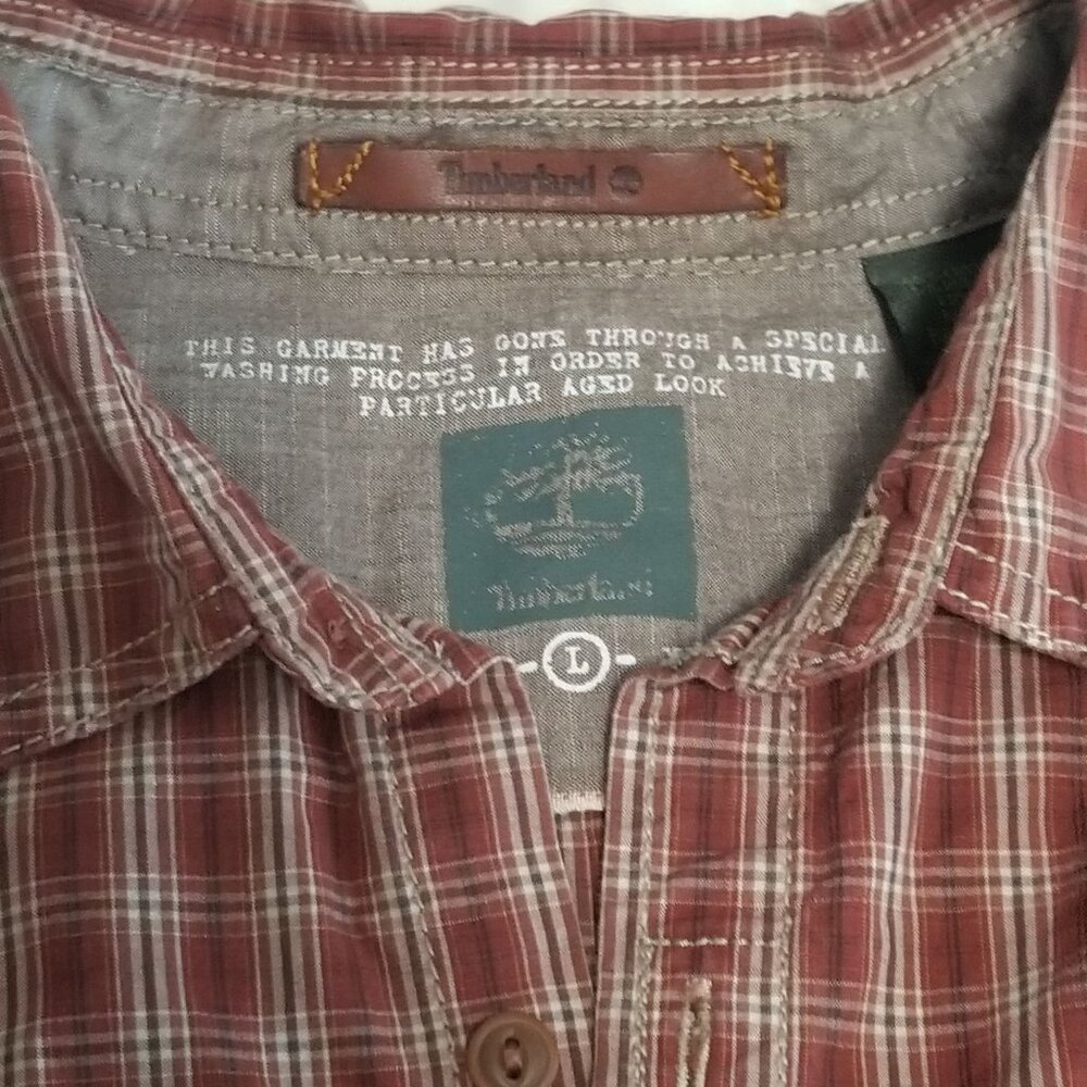 Timberland Button Down + L + Plaid - image 6